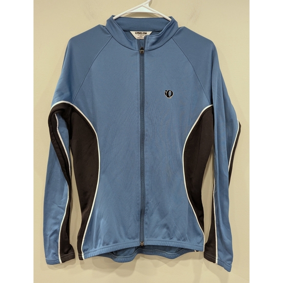 Pearl Izumi Blue Long Sleeve Full Zip Racing Cycling Jacket Size Large - Picture 1 of 6